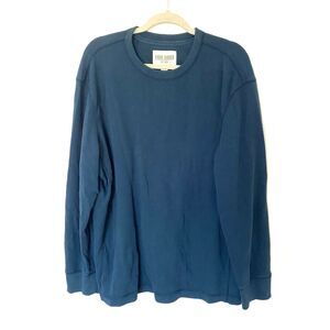 Eddie Bauer Waffle Knit Long Sleeve Crewneck Tee Cotton Blend Casual Layer Sz XL